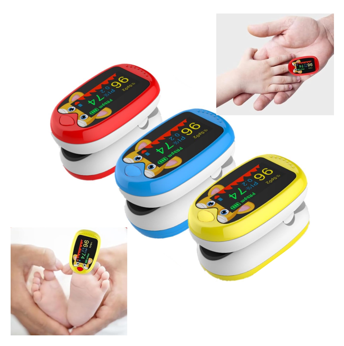 Miniatura 3 de Oximetro Pediátrico Bebe Recargable USB